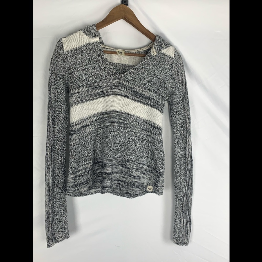 Hooded sweater.
